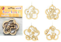 Drewnokształty 2szt. CDW-9366 ze sznurkiem 7,5cm Aliga